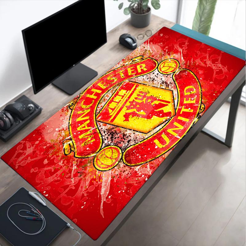 Flaming Manchester Crest Mouse Pad, Gaming Mouse Pad, Keyboard Pad, Desk Decor for Computer Notebook Fan Gift Birthday Gift