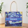 Miaoqiao Linen Waterproof Lunch Tote Bag