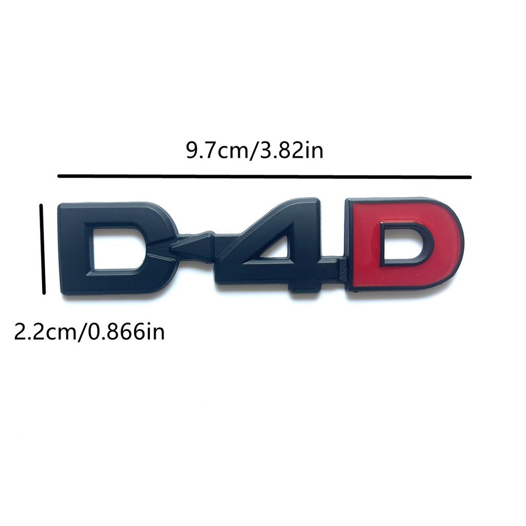 3D Metal D-4D Logo Rear Trunk Badge Emblem Car Sticker Decals for Toyota Land Cruiser Corolla RAV4 Verso Prado Camry Accessories CR5