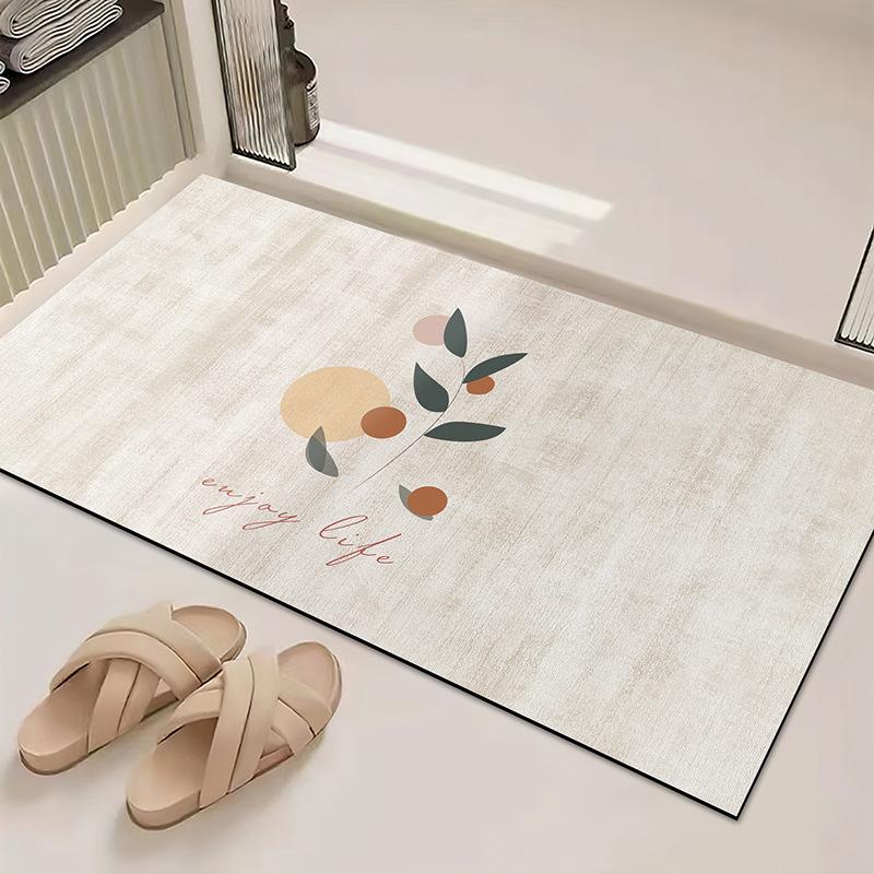 Toilet Floor Mat Entrance Quick Drying Foot Mat Absorbent Anti Slip Mat Bathroom Floor Mat