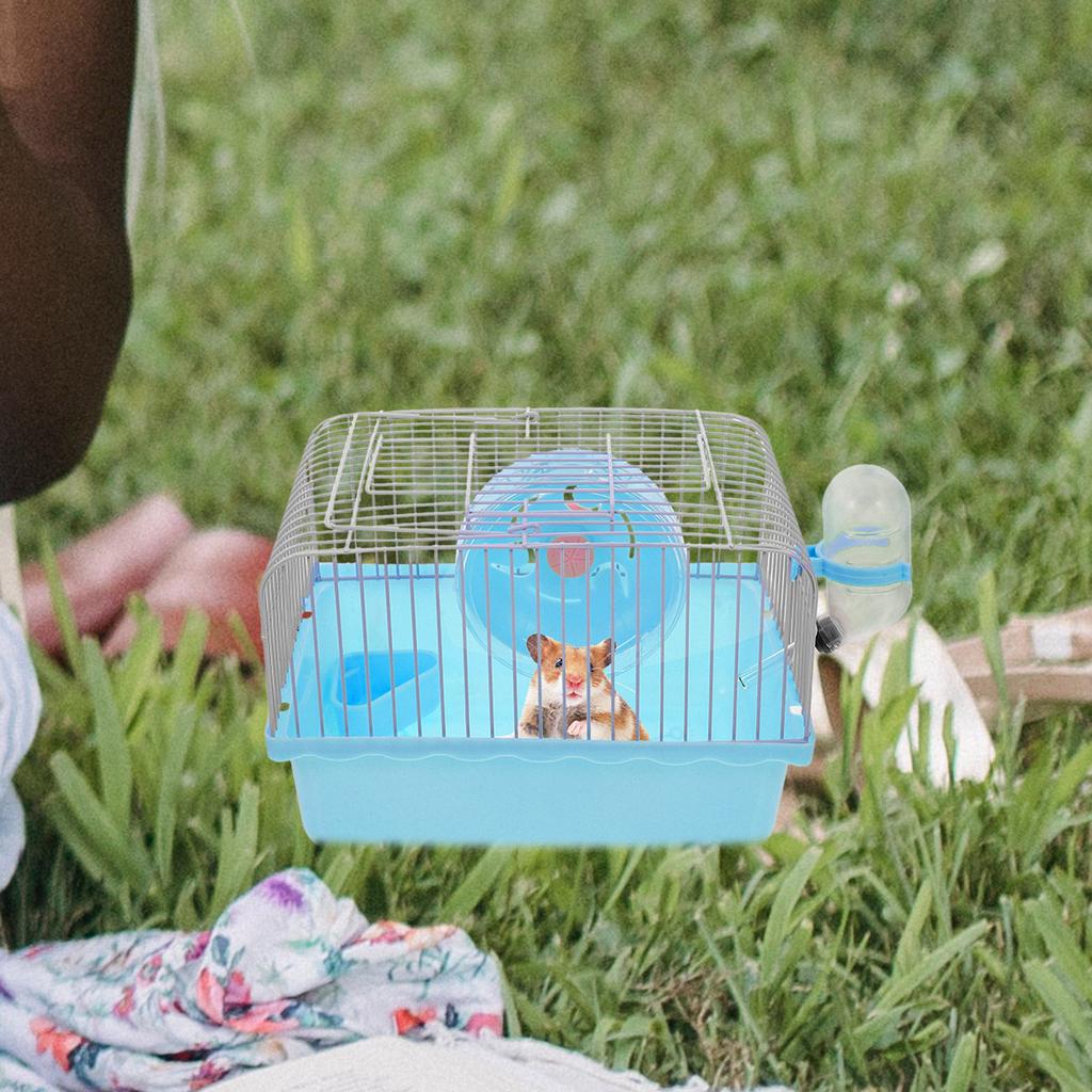 Portable Hamster Travel Carrier Cage ABS Material Spacious Small Animal Carrier for Hamsters Chinchillas Travel Outdoor Use Cage
