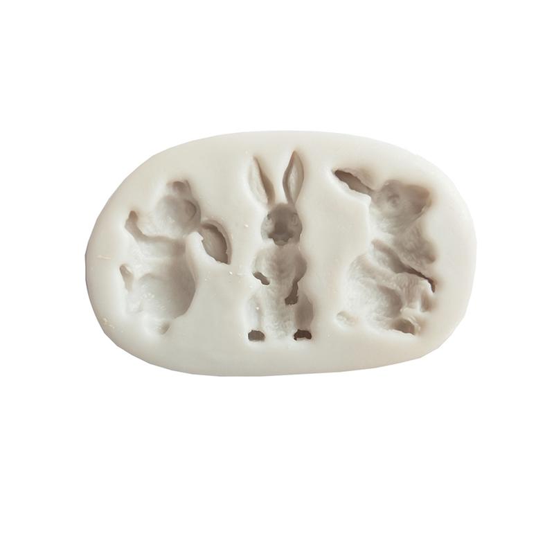 Rabbit Silicone Fondant Mold Bunny Chocolate Gumpaste Mold Cake Decorating Tool