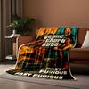 Action-packed scenes featuring cars, weapons, and bold character designs. for all seasons blanket lunch break throw gift