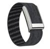 Diamond-Embedded For WHOOP 5.0 Straps Nylon Woven Elastic Casual Wristband with Full-Diamond Bright Silver Metal U-Frame for Whoop 5.0 MG Band