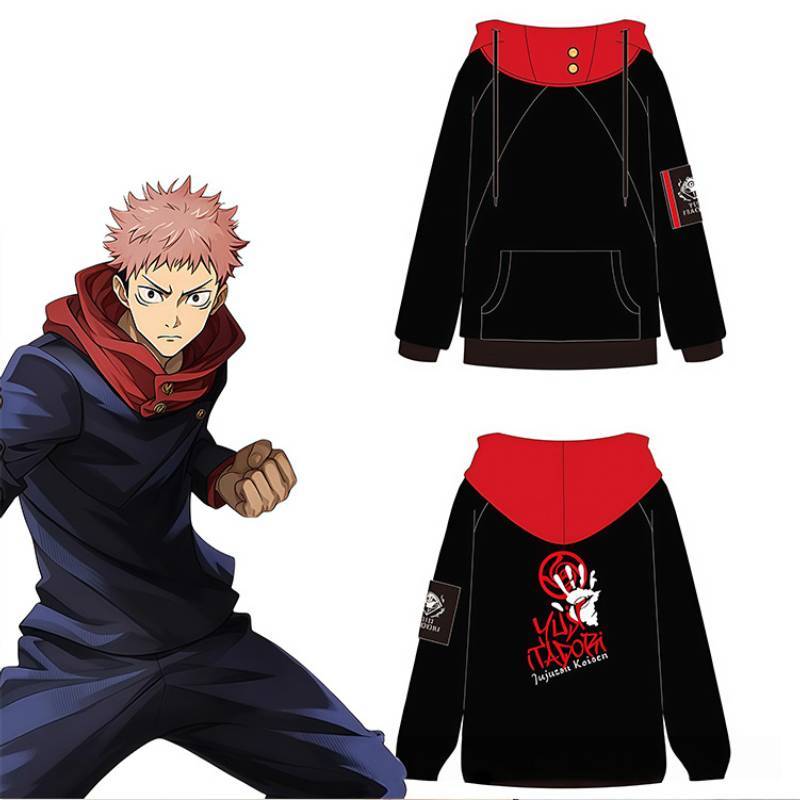 Jujutsu Kaisen Itadori Yuji Hoodie Met Geprint Ontwerp Voor Vrijetijdskleding En Cosplay