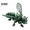 3D Printed Bee Toy Refrigerator Magnet, Realistic Flexible Joint Figurine, Articulated Magnetic Fridge Decoration Decor for Kitchen & Office
