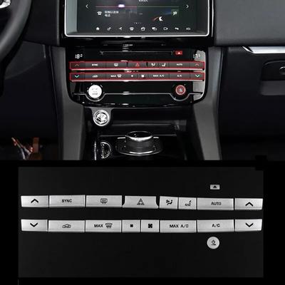 Aluminum Alloy Car Central Control Air Conditioning Button Decoration Sticker Fit For Jaguar XF XFL 16-20 XE XEL 15-19