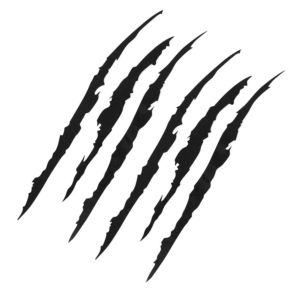 2pcs Claw Car Stickers, Black Car Headlight Decals, Claw Scratch