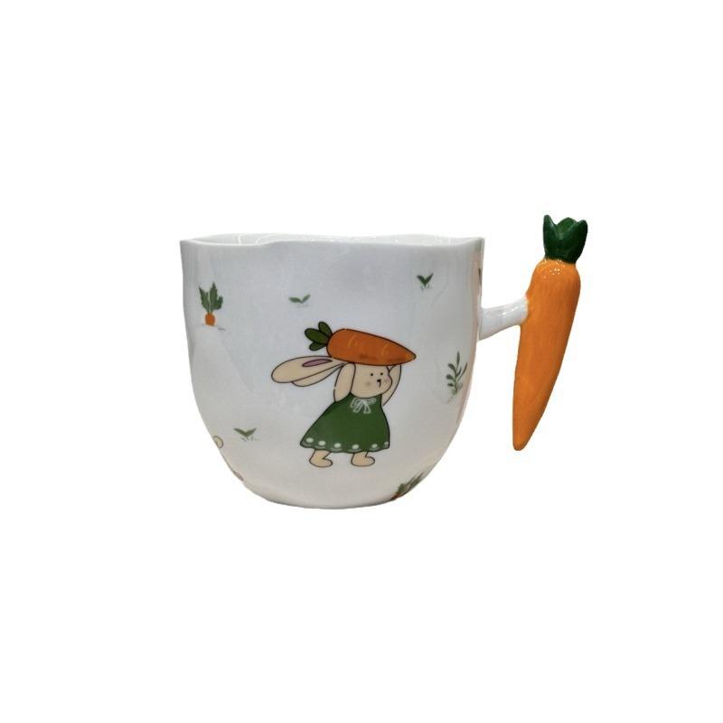Vegetable Handle Cup Cute Ceramic Cup Creative Special Shape Cup Cup Household Coffee Cup Holding Cup High Value Water Cup