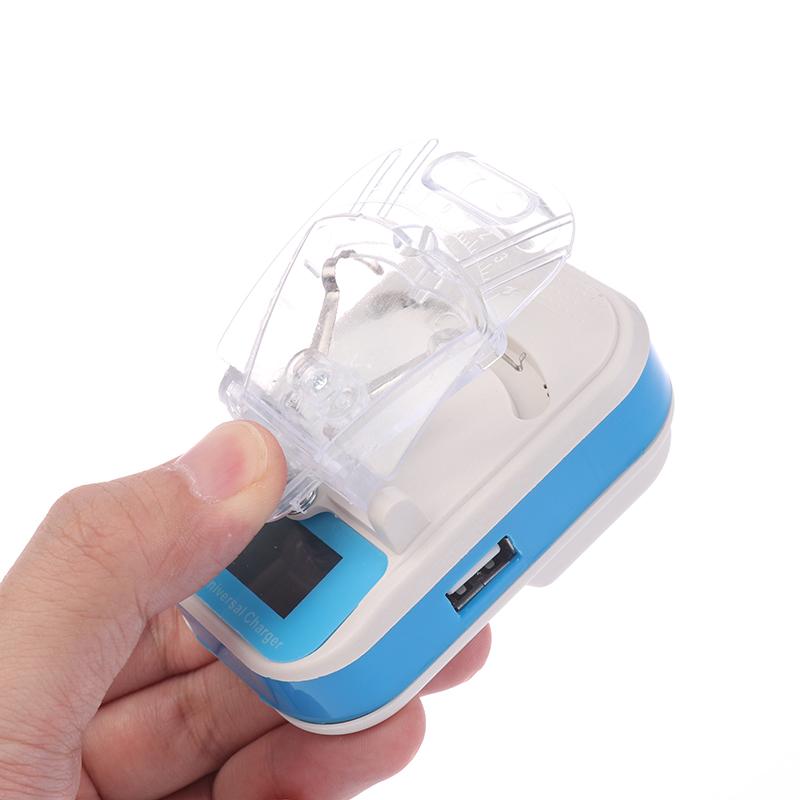 1 Adet ABD / AB Fişi Evrensel Pil USB Şarj Cihazı Lcd Göstergeli Ekran Şarj Adaptörü Çıkarılabilir Ekstra Telefon Pili İçin
