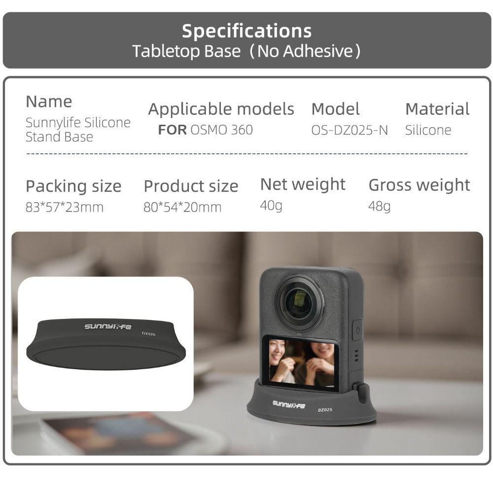 Fixed Desktop Base Silicone Car Mount Bracket for DJI Osmo 360 Action Camera Accessories