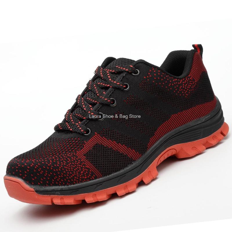 Fashion Work Safety Shoes Men Boots Fashion Work Sneakers Male Shoes Adult Work Boots Steel Toe Shoes Indestructible Men Safety Boots