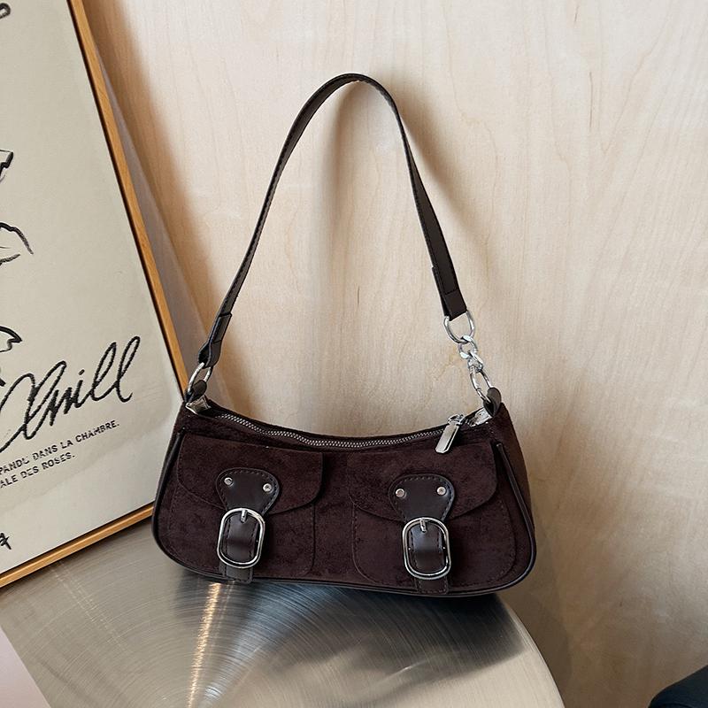 

High-End Unique Fashion Women s Bag 2025 New Design Retro Underarm Crossbody Bag Soft Suede Leather Daily Match Shoulder Bags