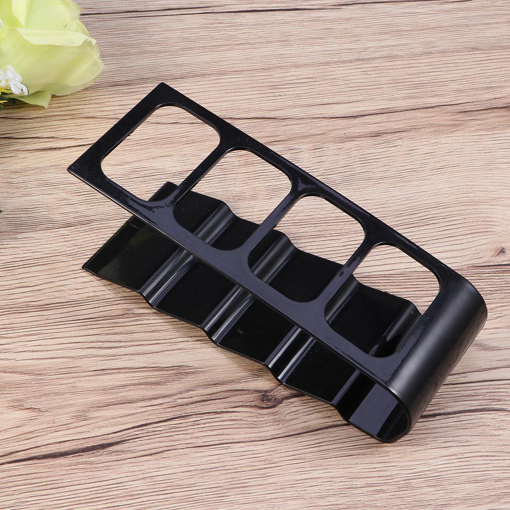 4 Frame Remote Organizer Holder Storage Rack Compact Antislip Stand Black for Dvd Vcr Remote Controls Organizer