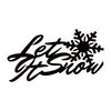 Let It Snow Metal Sign, Snowflake Text Metal Wall Art for Living Room, Front Door, Corridor Decor