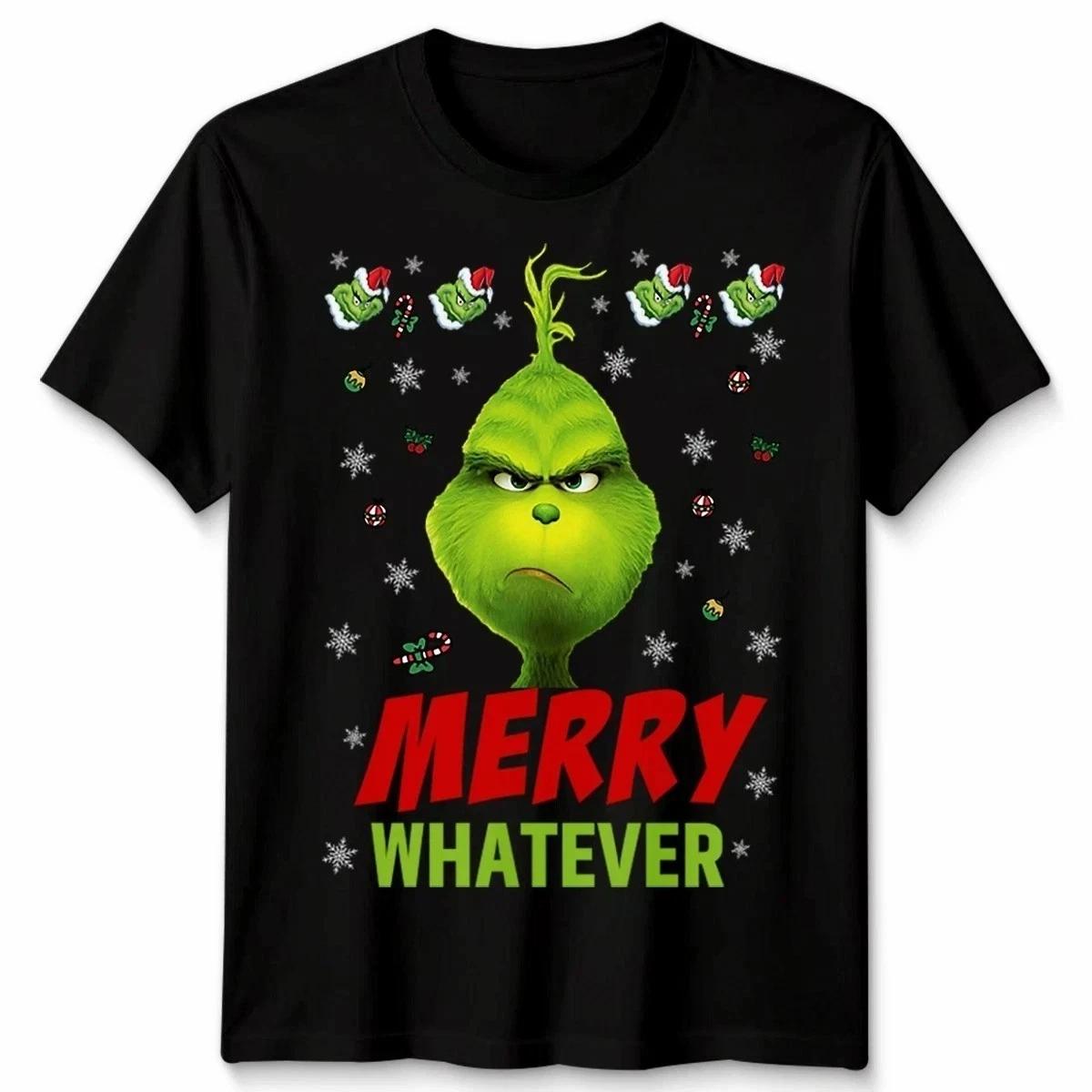Grinch Christmas T shirt Funny Ugly Unisex Funny Holiday Tee S
