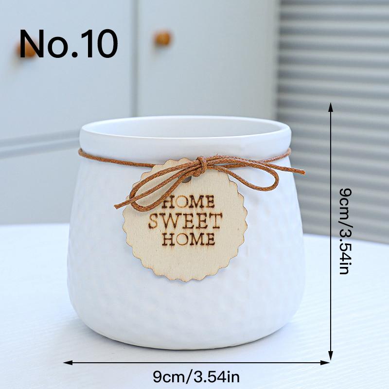 Ceramic Colorful Flower Pot Succulent Pot Plant Pot Planter Bonsai Home Decor Garden Decoration Desktop Ornaments