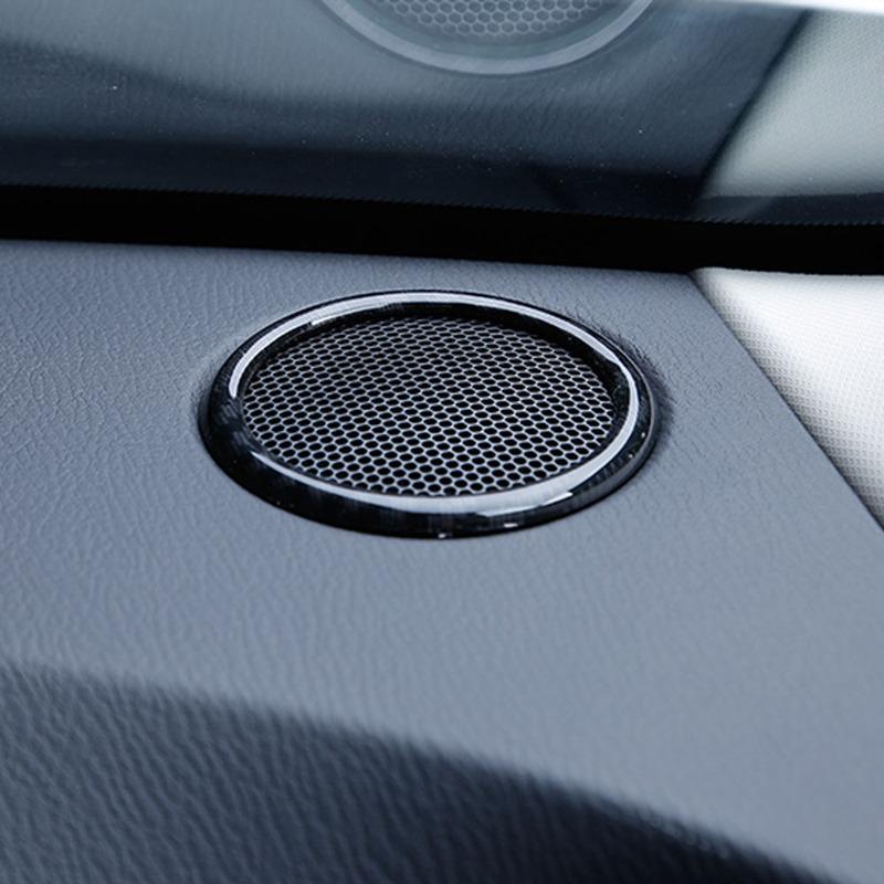 For Mazda CX-3 CX3 2017 2018 Car Stick Ide Audio Speak Sound Inner Front Dashboard Trims Circle Trim 2PCs