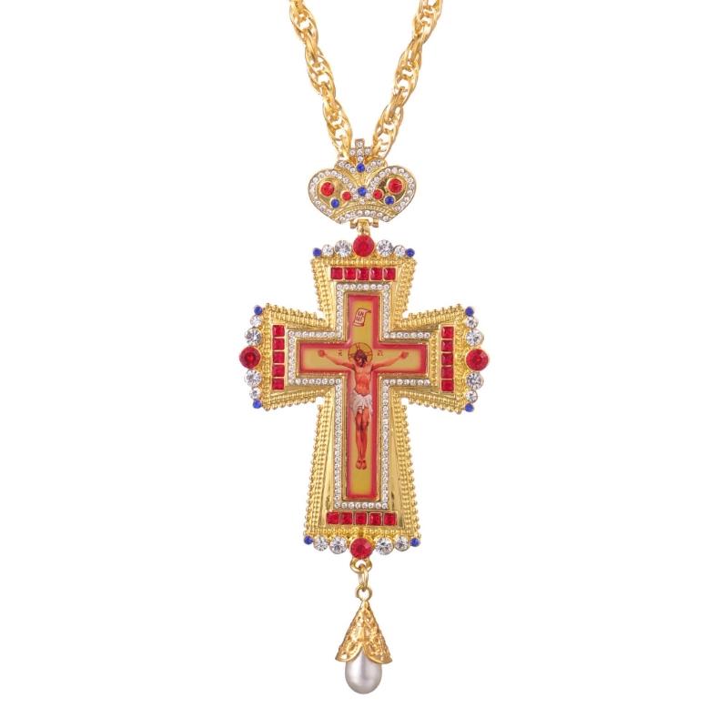 Multipurpose Crosses Necklace Pendant with Elegant Designs Unisex Fashion Accessory Jewelry with Adjustable Length Chain