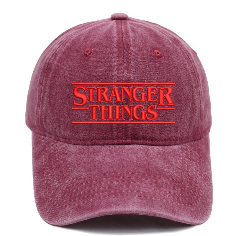 Stranger Things Hat Season 5 Hot Sale Embroidery Washed Baseball Cap Men and Women