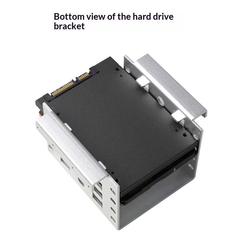 4 Bay 2.5 Inch To 3.5 Inch Ssd Hard Drive Enclosure Caddy Chassis Internal Mounting Adapter Bracket Aluminum Alloy Tray Holder