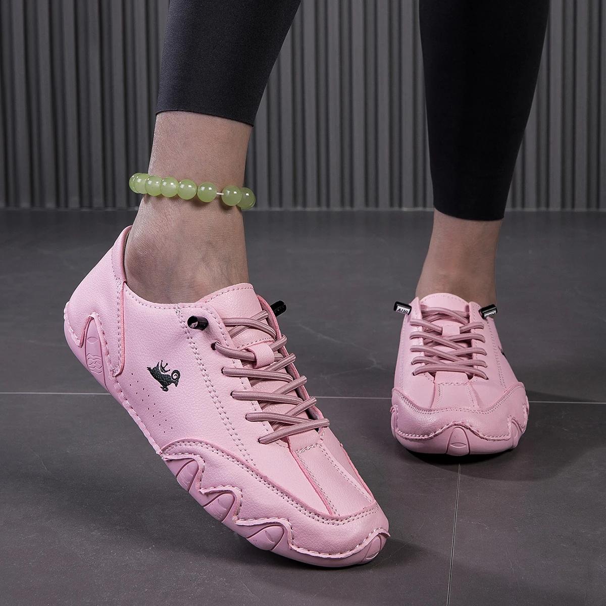 

Женские легкие кроссовки Slip On, удобные кроссовки с низким верхом однотонного цвета, повседневная спортивная обувь для прогулок на свежем воздухе 43 розовый