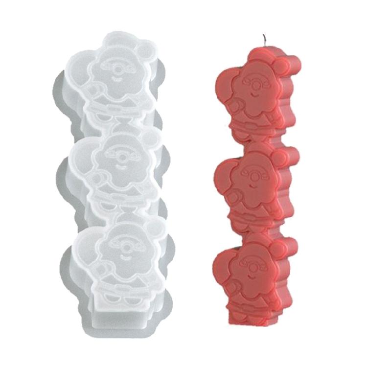 Reusable Holiday Candle Mold Santa Angel Reindeer Silicone Baking Tool For Festive Treats And Home Decoration