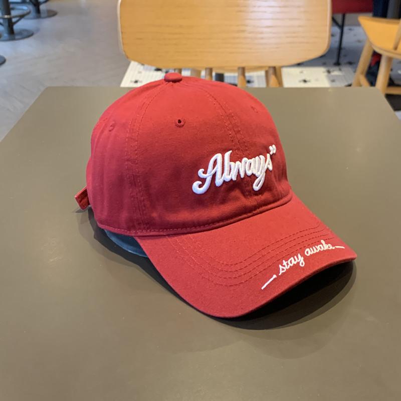 High quality street fashion show face small soft top baseball cap women's three-dimensional letter embroidery cap men