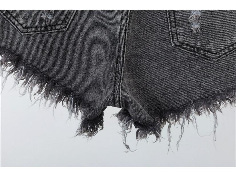 Summer Korean Style High-Waisted Ripped Wide-Leg Denim Shorts for Women - Plus Size, Slimming A-Line Hot Pants