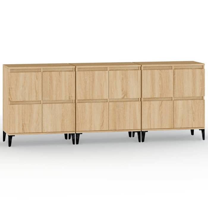Maison Exclusive - Buffets 3 pcs chêne sonoma 60x35x70 cm bois d'ingénierie