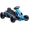 24V Drift Kart, Electric Ride-On Racing Go Kart W/ 2 Speeds, Steering Wheel, Pedals for Kids Aged 8-12, Blue