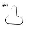 2pcs Versatile Manganese Steel Round Hook Perfect for Hats Ties Scarves Bags Strong Load Bearing Non Deformable Hanger