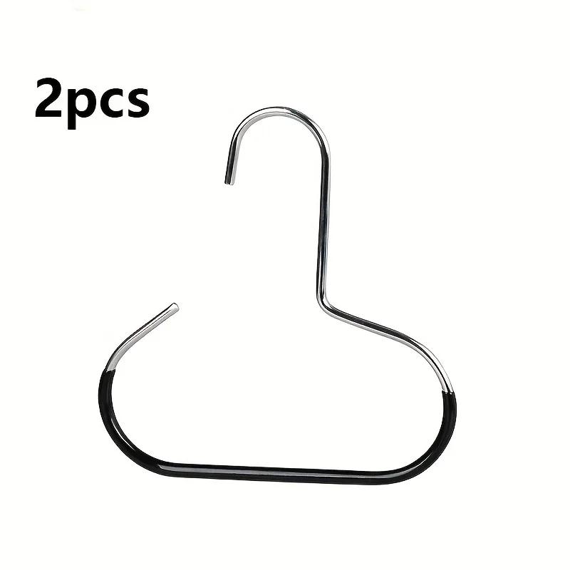 2pcs Versatile Manganese Steel Round Hook Perfect for Hats Ties Scarves Bags Strong Load Bearing Non Deformable Hanger