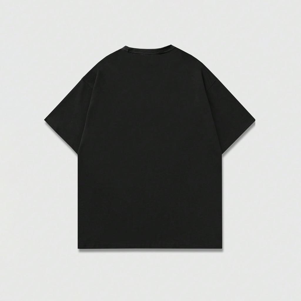 T-shirt Grafica Rapper "Active Lifestyle" da Uomo, Top Oversize a Manica Corta Streetwear Hip Hop