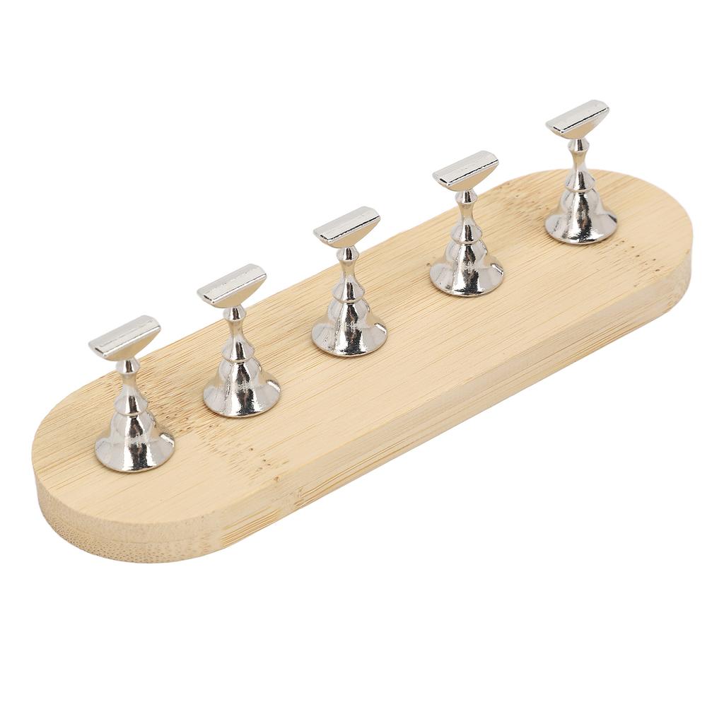 Nail Display Stand DIY Log Press On Fixation Magnetic Fake Nail Holder for Beginner Manicure