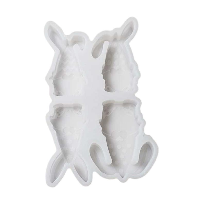 Bunnies Statue Silicone Candle Molds for Candle Soap Home Decoration Animal Shape Silicone Candle Molds for Epoxy Resin