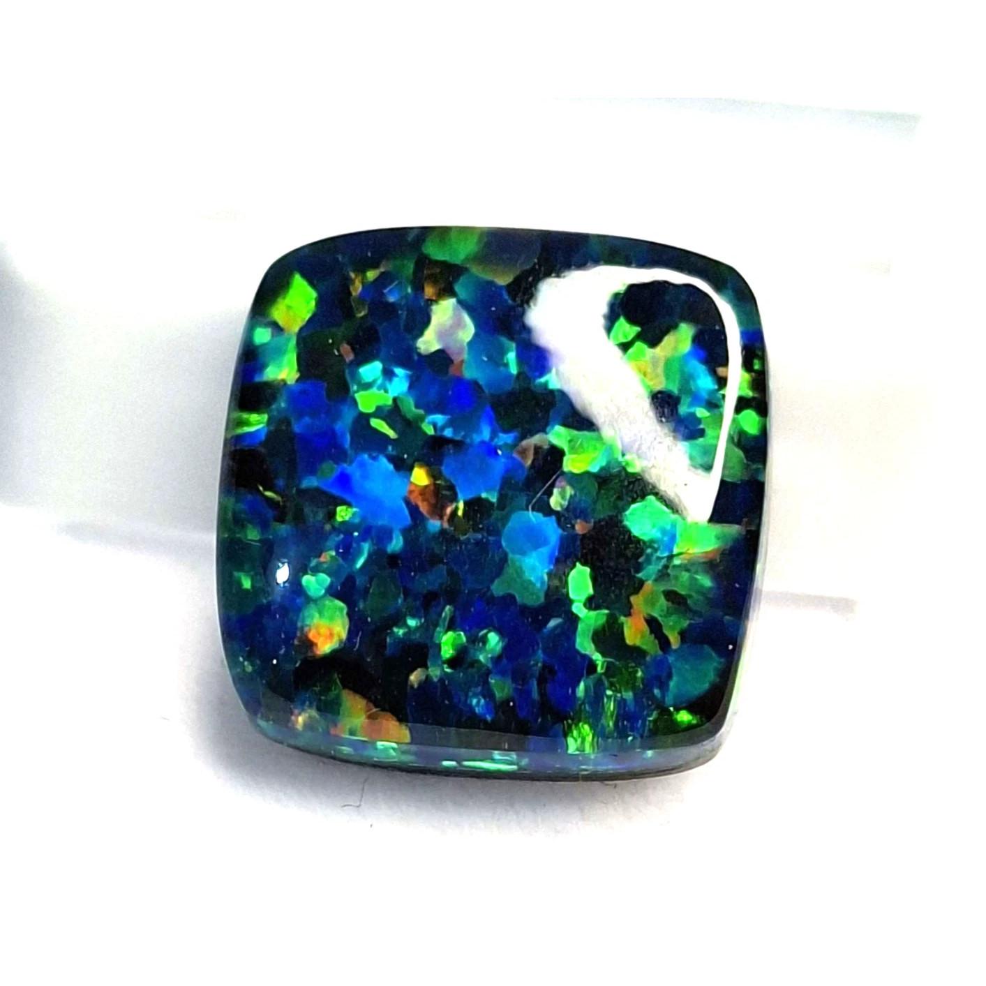 Natural Black Opal Doublet 11-13 Ct