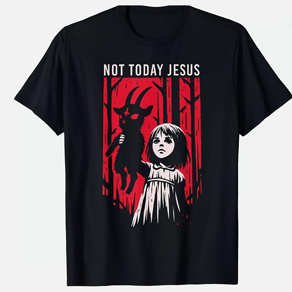 Demonic Goat Girl Not Today Jesus T-shirt XL
