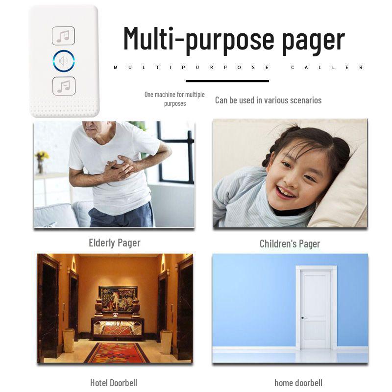 Smart Long-Distance Wireless Doorbell: One-to-One & Two-to-One Remote Control Call Button for Home Use