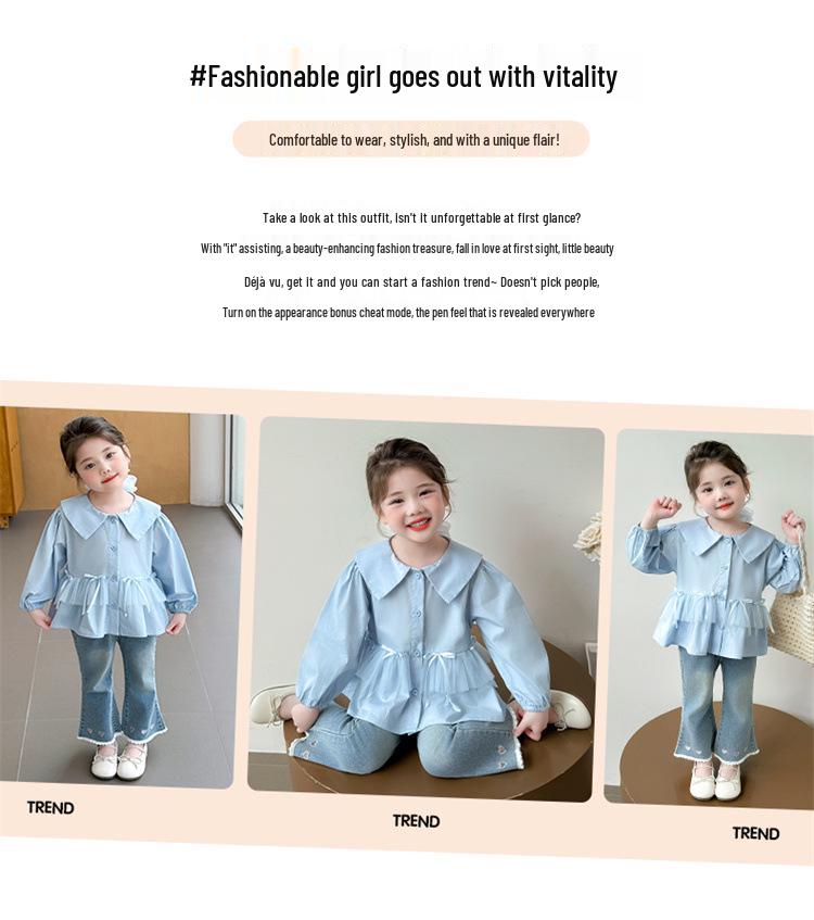 2025 Spring/Autumn Long Sleeve Princess Shirt for Baby Girls