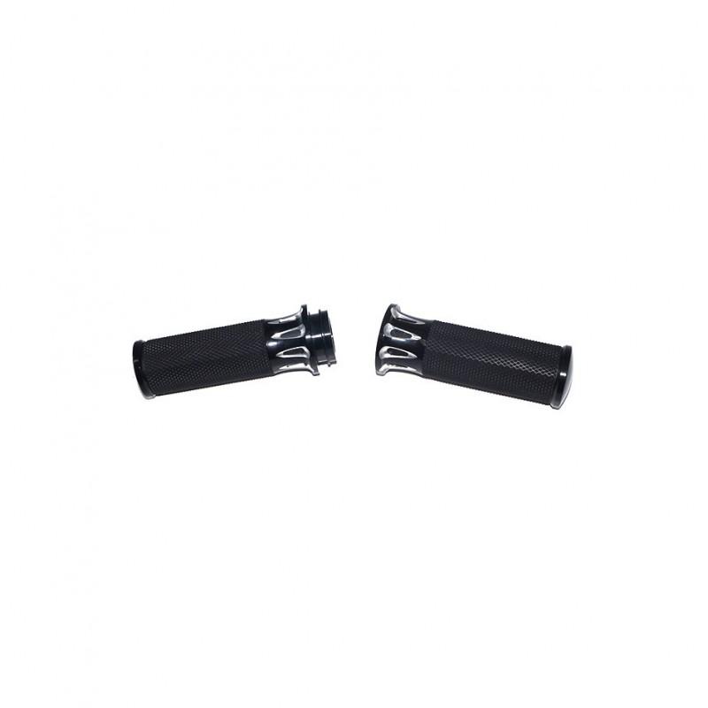 Aluminum Handlebar Grips With Electronic Throttle Harley Softail Street Bob Breakout Road King Glide