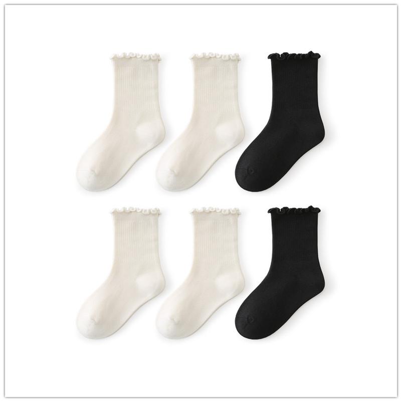 6 Pairs Baby Girls Ruffles Ankle Socks Toddler Cotton Dress Socks 2 to 5 Years