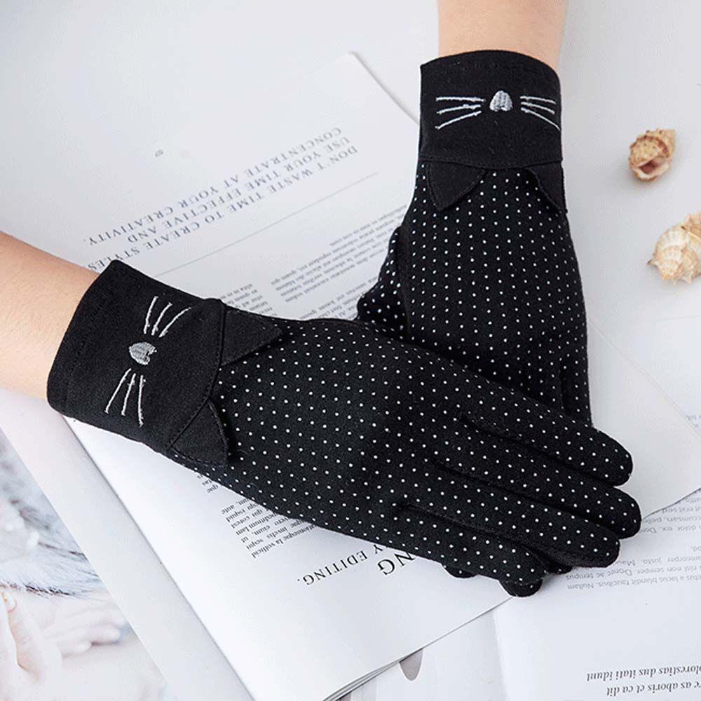 

Эластичные женские летние перчатки для девочек с рисунком от солнца женские варежки из хлопка