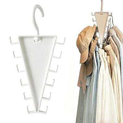 V-Shaped Double-Sided Hanging Rack Space-Saving Multi-Hook Storage Organizer for Home Dormitory Closet Hat and Accessory Holder