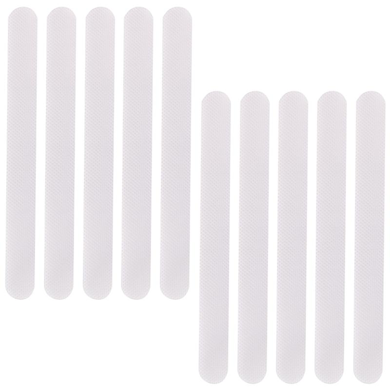 AD23-10Pcs Anti-Slip Strips Safety Shower Treads Stickers Bathtub Non Slip Stickers Stair Step Anti Slip Tape 7.87Inch