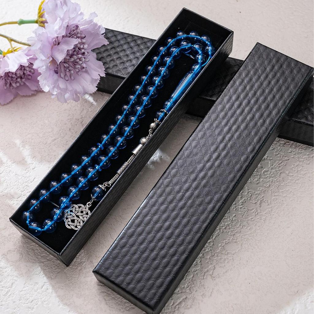 45 Acrylic Muslim Tasbih Prayer Beads with Gift Box - Arabic/Middle Eastern Rosary for Daily Use