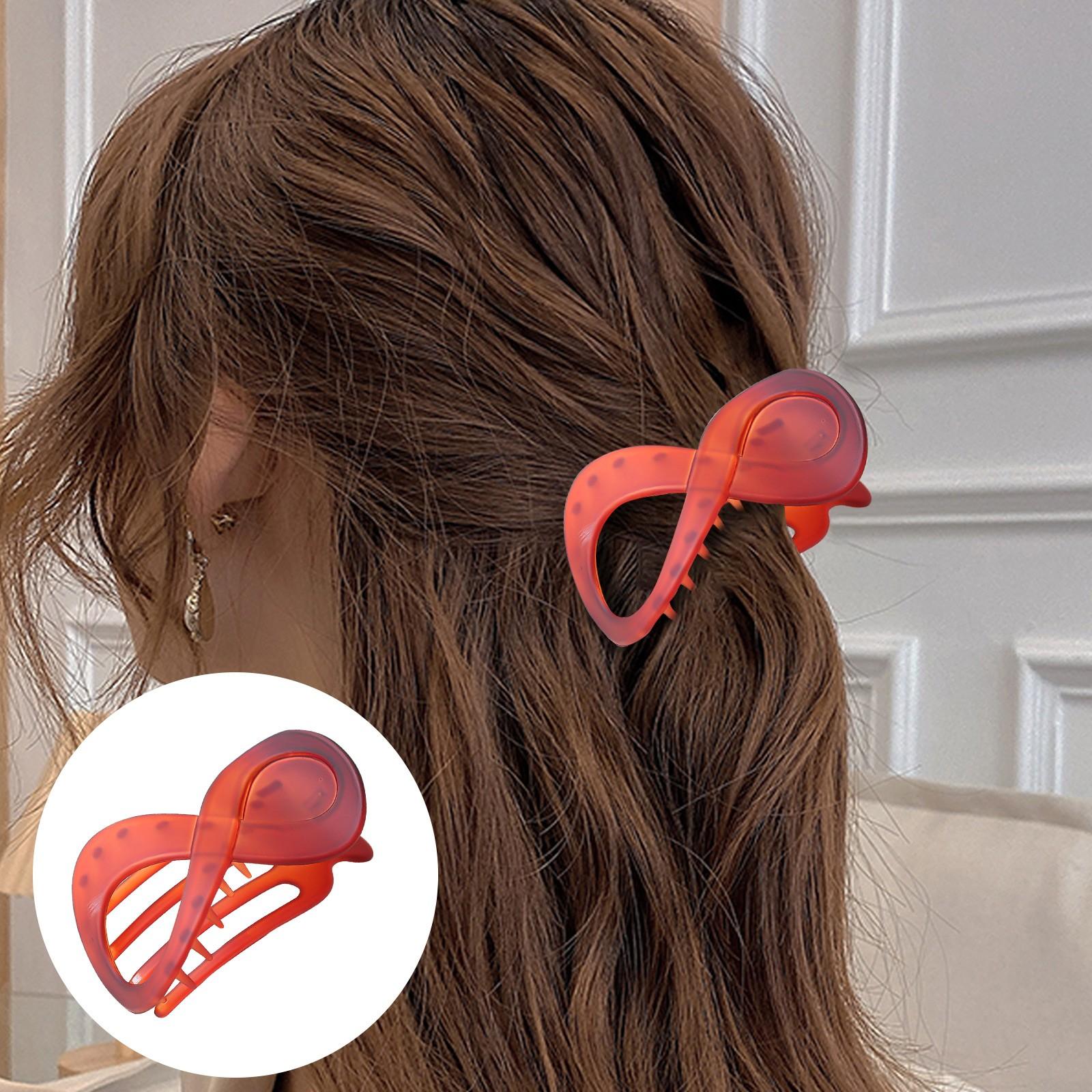 

Заколка для волос в форме конского хвоста в форме 8, полая и женская заколка для волос, женские элегантные французские шпильки для волос, стильные заколки для волос в виде пучка, подарки для женщин Крис One Size киноварь