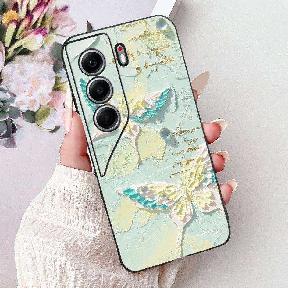 For Tecno Camon 40 2025 Case New Popular Pattern Butterfly Flower Soft Silicone Phone Cover For Tecno Camon40 Pro CM6 CM5 Bumper