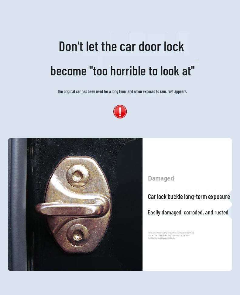 Jetta VS7 Car Door Lock Dustproof Anti-rust Silicone Sleeve with Cushioning and Shock Absorption.
