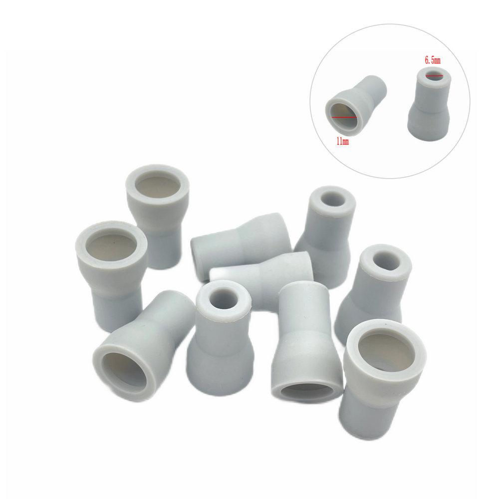 10 Stück Dental Speichelzieher Schwache Absaugung Starke Absaugung Gummi-Klickspitzen-Adapter Ersatz
